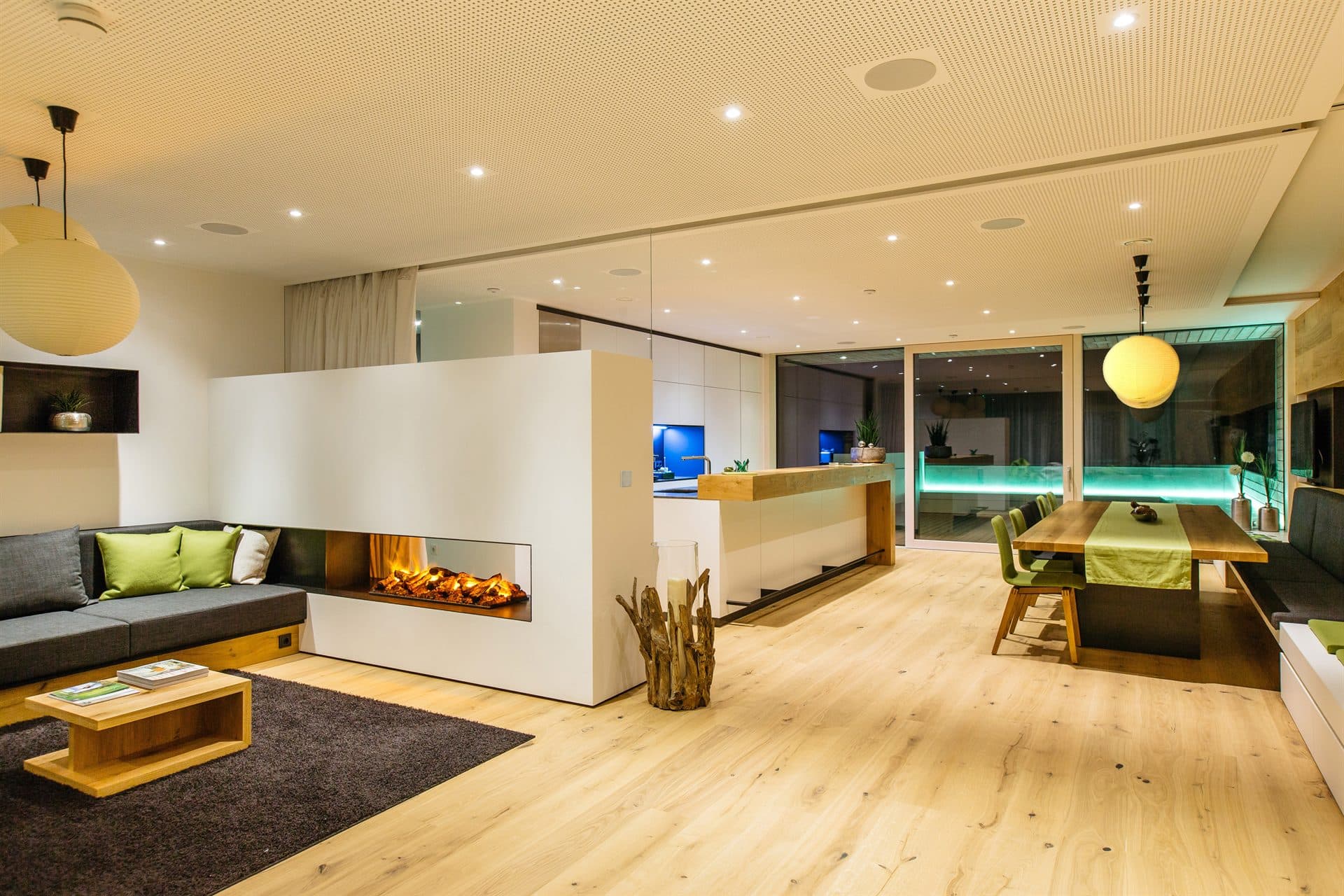 Technical drawings and a lighting plan for a new home