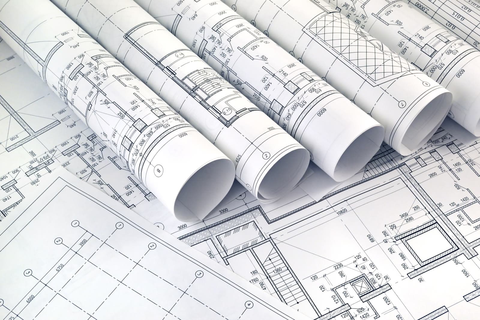 Architectural and technical drawings for a smart home design